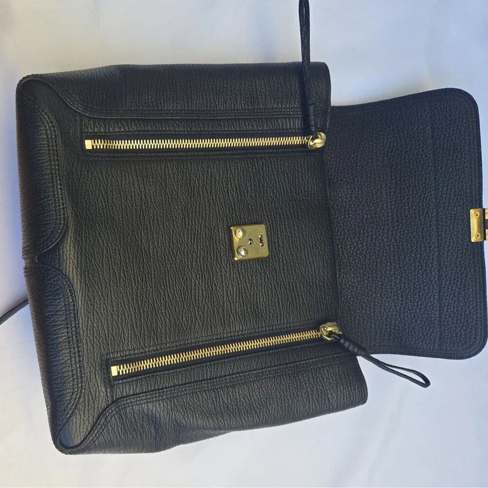 Phillip Lim black Medium Pashli Leather Backpack Top Handle Satchel - Picture 7 of 8